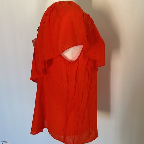 🎈3/$25🎈NWT H&M Orange One Shoulder Top - Picture 4 of 6